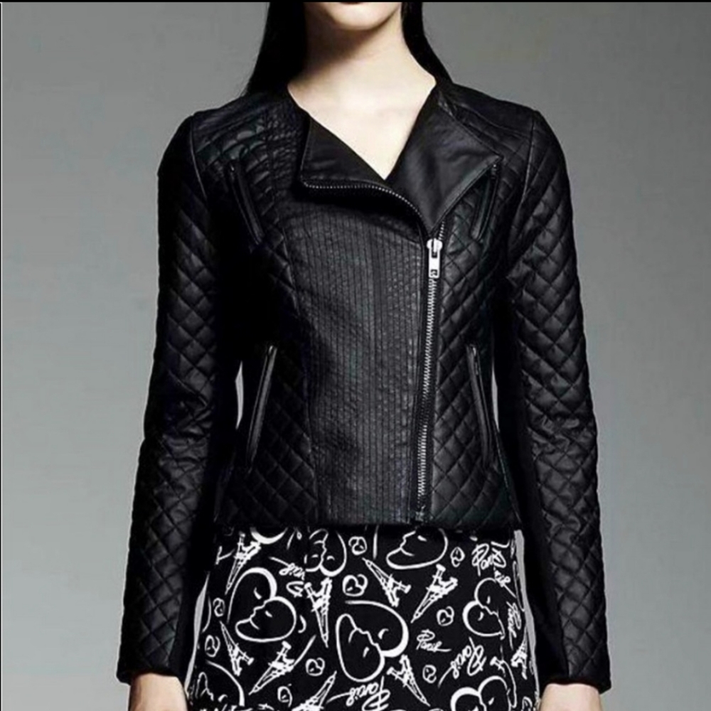 Catherine Malandrino faux leather jacket, size M